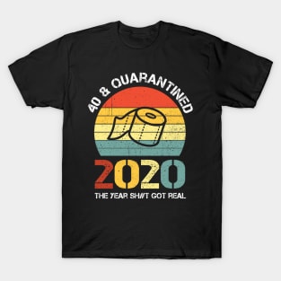 1980 Birthday 40 Years Old Anniversary Quarantine T-Shirt